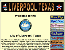 Tablet Screenshot of cityofliverpooltexas.com